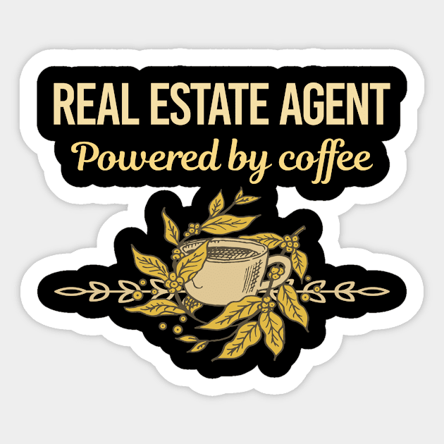 Powered By Coffee Real Estate Agent Sticker by Hanh Tay